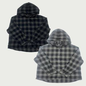 [행텐주니어]여아 코튼 체크 후드셔츠 14530 120 607 09 JD