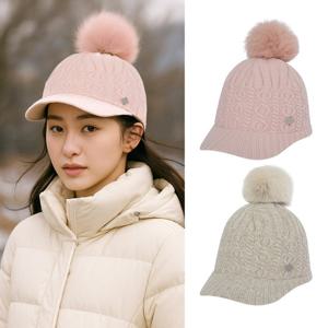 콜핑 여성 겨울 토끼털 방울 플리스 등산 비니 캡모자 KSC873UC1W