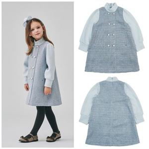 빈[BEEN]HP BZ64OP01MT 민트 트위드 져지배색 원피스PG