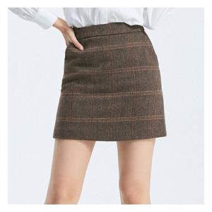 [미쏘]체크 A라인 미니 스커트 (MIWWHBT12G-T)