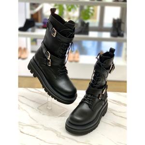 [앙세르]레이스업 3벨티드 통굽 5cm 플랫워커 ANF23SND5237FP