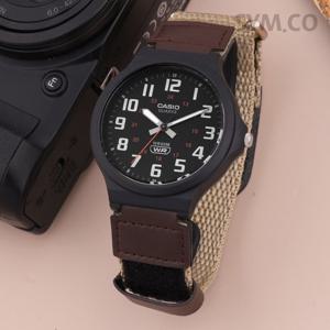 카시오 MW-240B-5B 클래식 스포츠 벨크로 아웃도어 남자 나토 시계 c