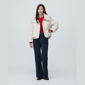 플라스틱아일랜드  (PR4PZ066) 니트카라 탈부착 패딩 점퍼