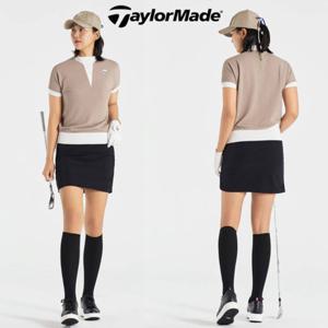 [테일러메이드] 어패럴 골프 웨어 25 F W O7141O7291 여성 가을 반팔티셔츠 + H라인 스커트 치마 세트