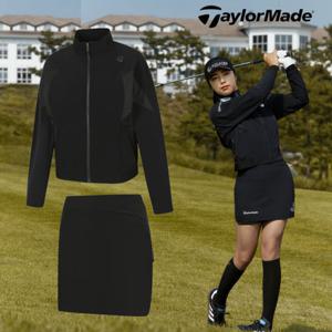 [테일러메이드] 어패럴 골프 웨어 25 F W O7201O7291 여성 가을 바람막이 자켓 + H라인 스커트 치마 세트