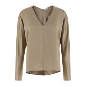 브루넬로쿠치넬리 브이넥 플루이드 실크 블라우스 MB179DI702 C