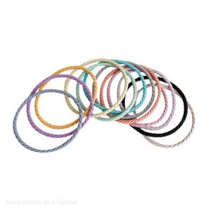 파스텔 물결 무매듭 헤어 머리끈 (1P 단위 판매) 데일리 파스텔 슈슈 고무줄 컬러 심플 헤어 머리 끈