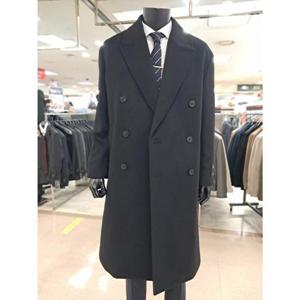 바쏘옴므 세이브존05 블랙더블울라펠카라롱코트 WSZ4CD18ABK