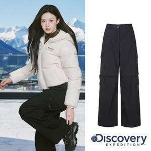 디스커버리 2025F W 겨울 [DWPT93056BKS] 여성 파라슈트 기모안감 카고팬츠