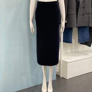 [클리지]밴딩 H라인 블랙 니트 스커트 CP8WKS02