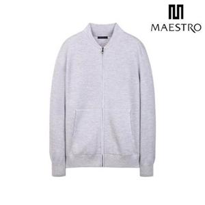 [마에스트로] [25FW]라이트그레이 울 집업 블루종 (MASW5C013G1)