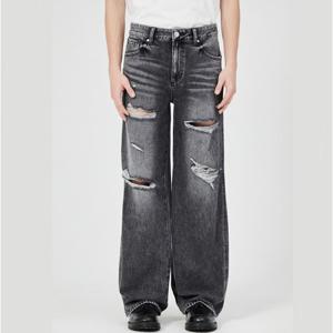 [게스(진)]남여공용 그레이 구제 와이드 MP6D5073