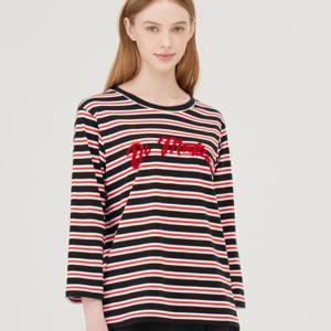 [베네통]터프팅 레터링 7부 티셔츠 BATSF1541