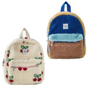 [블루독8-키즈] 택1 크림 덤블체리백팩 겨울 퍼 소풍 보조가방 배낭 공용 조카두돌선물 25C1983050