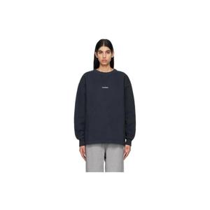 아크네 맨투맨 블랙 스탬프 스웨트셔츠 231129F098014