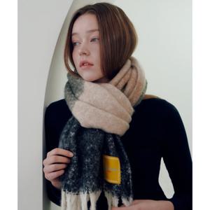 [루이까또즈(스카프)]모헤어 숄 머플러 그린란드 블랙 2DHW811BL