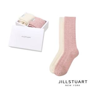[질스튜어트] 여성 로고라벨 꽈배기 울혼방 장목양말 2종세트 JASS5F030I2