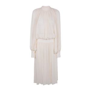 세미꾸띄르 하이넥 플리츠 스커트 미디 원피스 S5WU11 A132