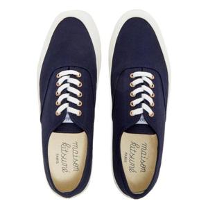 메종키츠네 24SS 남성 캔버스 레이스업 스니커즈 네이비 CU04706WW9000 NA