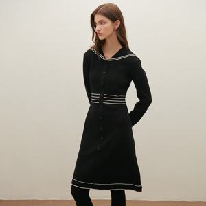 [SATIN] 세일러카라 니트 원피스 O254T917