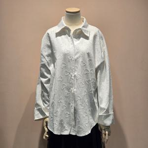 [페이지플린]루즈핏 스톤 하트 자수 데님 셔츠 LF5CBL508M