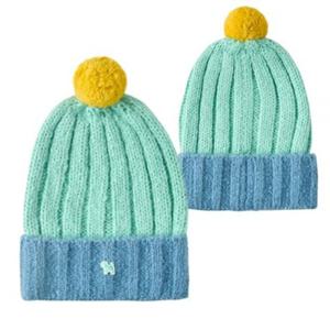 [블루독8-키즈] 민트 칼라블럭비니 울니트 모자 겨울 방한 크리스마스 세돌선물 초등 25C1980201