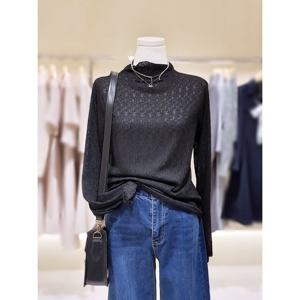 [숲]반넥 레이스시스루 티셔츠  SBALT331