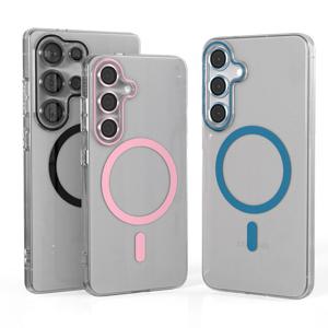 갤럭시S25엣지 케이스 네온스킨 맥세이프 호환 투명 하드 올인원 세트