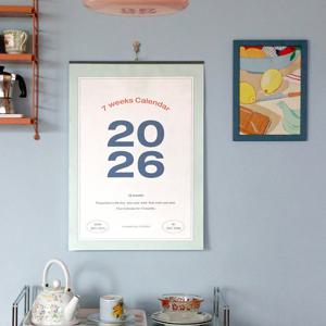 2026 플로우 월 캘린더 벽걸이 달력 A2 날짜형 대형