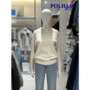 [폴햄]여성 알파카 부클 브이넥 풀오버 니트 PHF4EV2010 -US