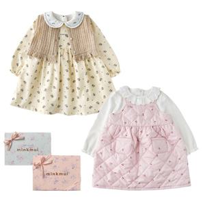 M밍크뮤D 25FW 체리패딩 쁘띠플라워베스트SET원피스  2종택1 (35C154000204)