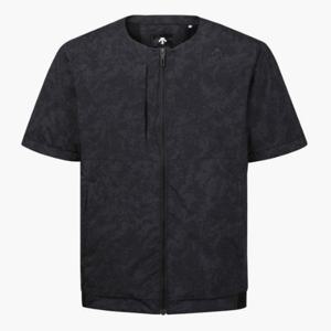 데상트골프패딩 GQC DP31MFDJ94-BLKG 남성 패턴 반팔 패딩 점퍼 / BLACK