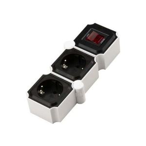 테트리스 멀티탭 2구(화이트+블랙/1.5m/2KS-WTBK/유커먼)