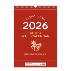아트박스/아르누보 2026년 아르누보 레트로 벽걸이 달력(A2 스프