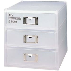 아이박스3단(270057 56003 시스맥스) 아이박스3단 270057 56003 시스맥스 오피스디포 사무용품 문구 생활용품 공간박스 수납정리함