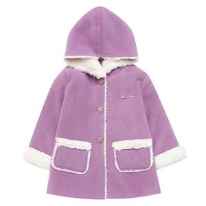 [프렌치캣(정상)]연보라 후드 코트(Q16DKC021)