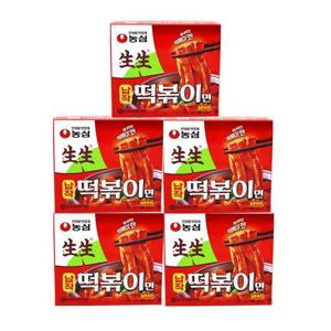 농심 생생 납작떡볶이면 258g x 5개