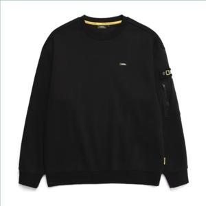 [내셔널지오그래픽 (행사)]공용 이스누 소매포켓 세미오버핏 풀기모 맨투맨 N234USW010