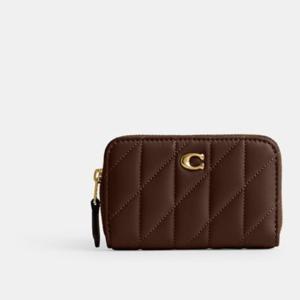 코치 퀼티드 가죽 에센셜 스몰 지퍼 지갑 CM505B4MPL B4MPL