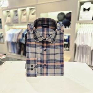 [예작] 긴소매 일반핏 기모 빅체크  캐쥬얼 남방 EWBR129