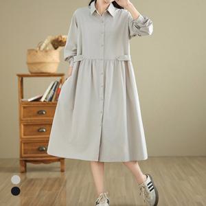 [카라]KARRA (77까지)버튼스트랩루즈핏원피스_A5S0209