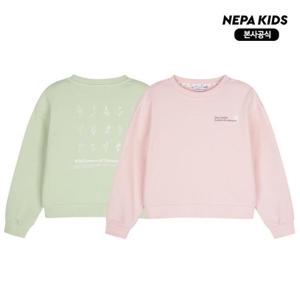 [네파키즈] KL85301 기모 크롭 맨투맨 본사직영