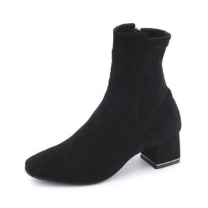 [랜드로바(여성화)]금강 르느와르 여성 기모내피 스웨이드 스판 앵클부츠 RENBO56G1X 블랙