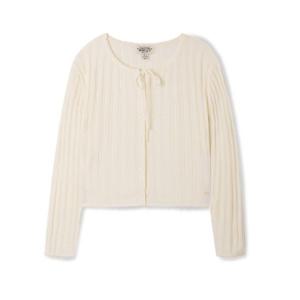 [후아유 ] Ribbon Punching Skashi Cardigan   WHCKF4993F
