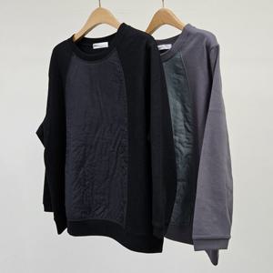 나야홍 / 빅사이즈티 T340L509 와플라운드패딩배색티 IR