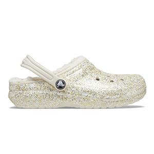 크록스키즈슬리퍼 샌들 NQS 207463-160 크록스 클래식 라인드 글리터 클로그 토틀러 털샌들