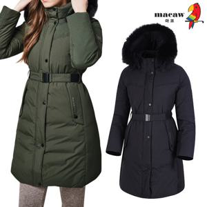 [마코] (여성)퍼 배색 디자인 구스다운 롱 점퍼_MMW4DJ21