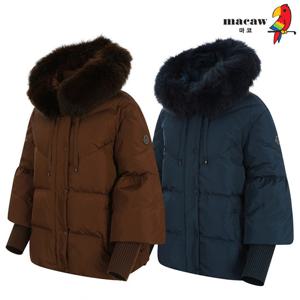 [마코] (여성)퍼 후드 구스다운 점퍼_MMW4DJ01