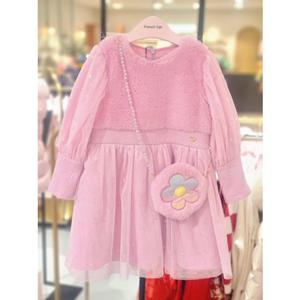 [프렌치캣 9D] 핑크 꽃 샤 가방 원피스 (Q46DAO090S)