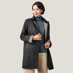 [마담엘레강스] 조이 니트카라 퀼팅코트 KYV3CT01